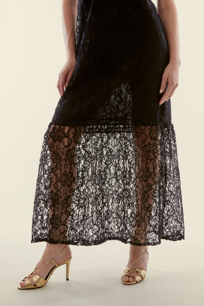 VESTIDO NOITE RENDA NARA