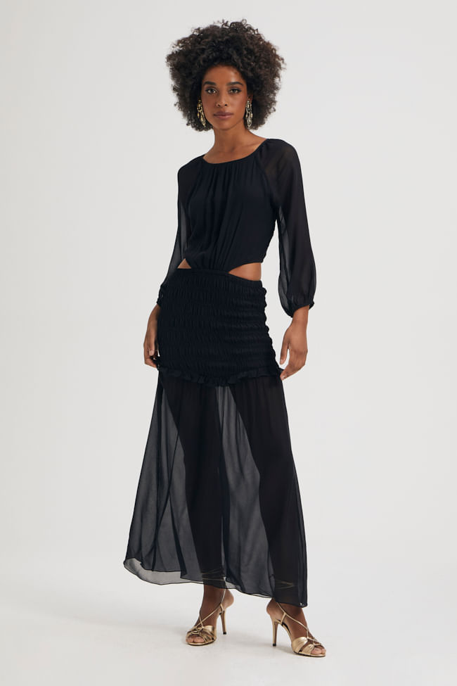VESTIDO LONGO DECOTE COSTAS