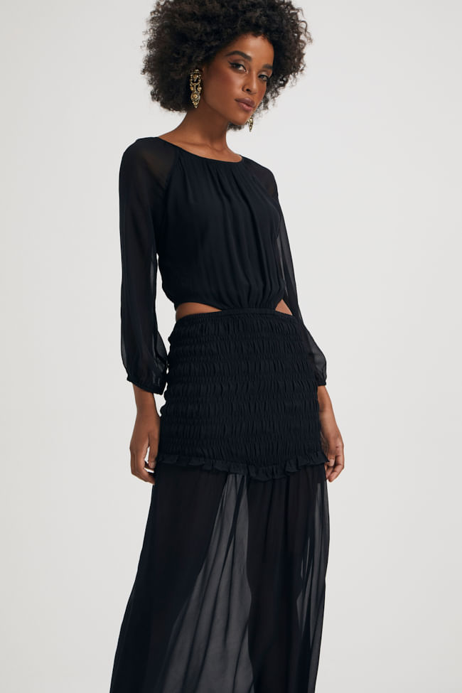 VESTIDO LONGO DECOTE COSTAS
