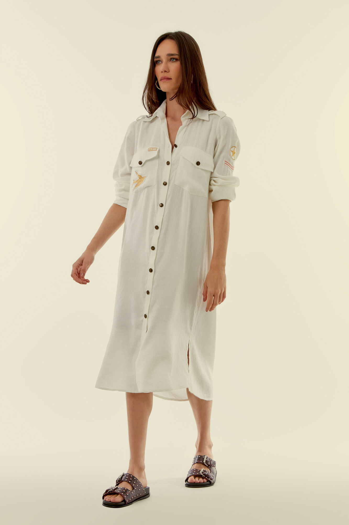 VESTIDO CHEMISE CAVEIRA FLOWER