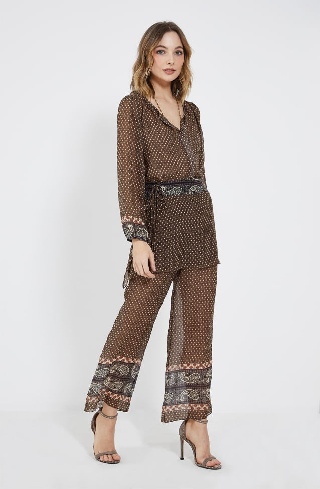 CALÇA FAIXA ESTAMPA ARIA