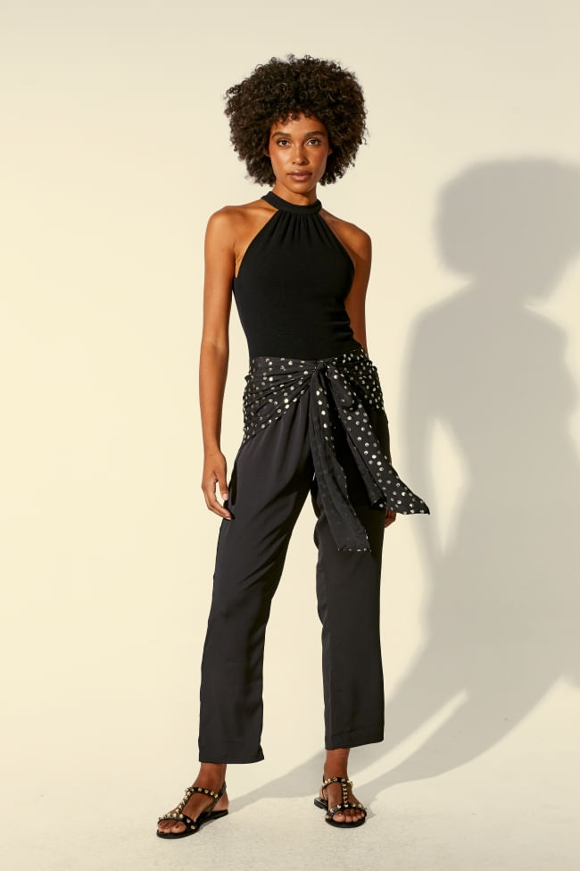 CALÇA B COM LENÇO FOIL