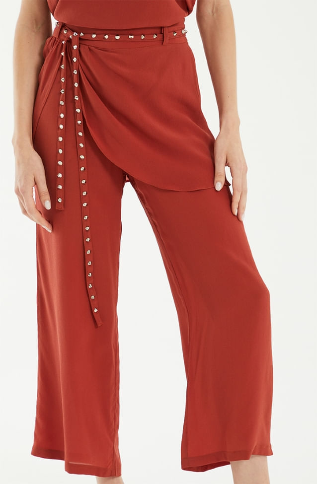 CALÇA SEDA REBITES
