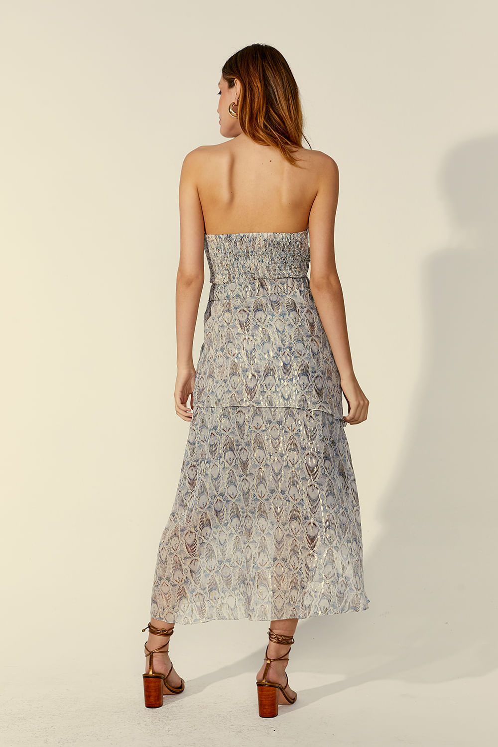 SAIA CAMADAS ESTAMPA NADRA LUREX