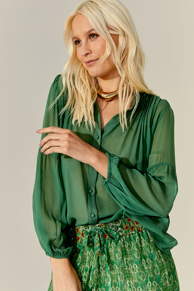 BLUSA BOTÕES GEORGETE