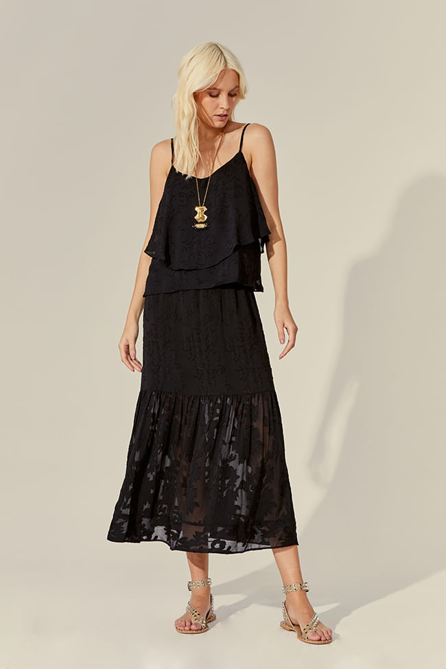 SAIA MIDI JACQUARD BOTANIC