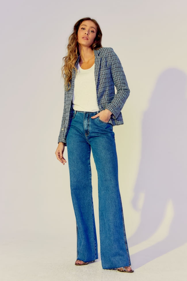 CALÇA WIDE JEANS
