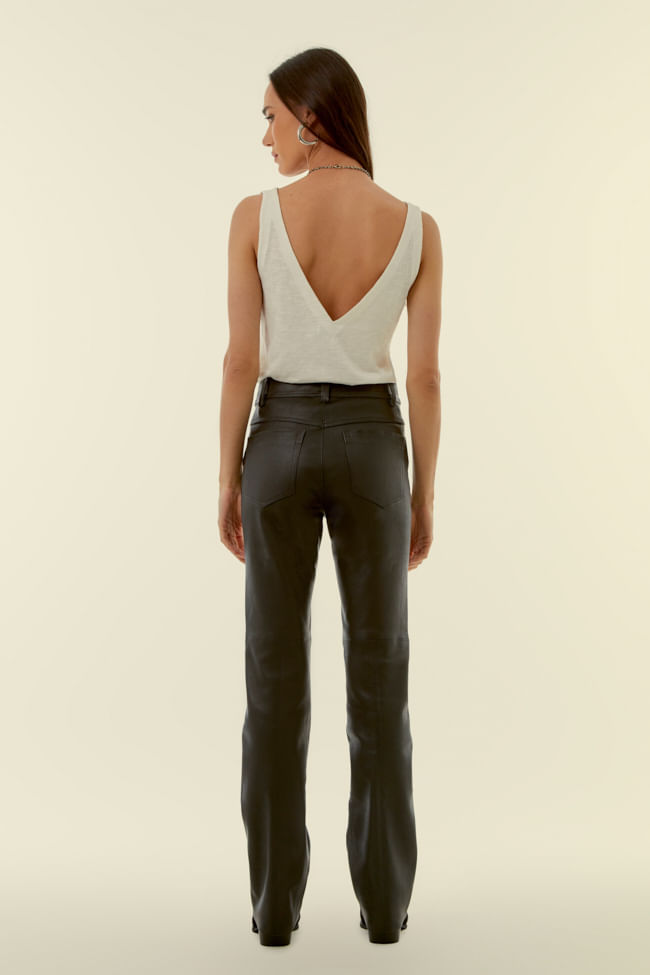 CALÇA COURO STRETCH