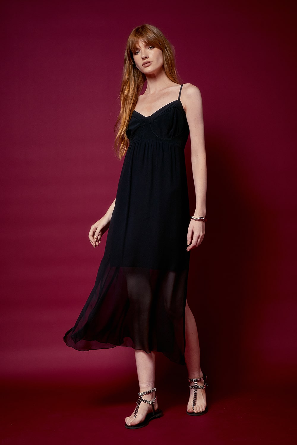 VESTIDO MIX SEDA