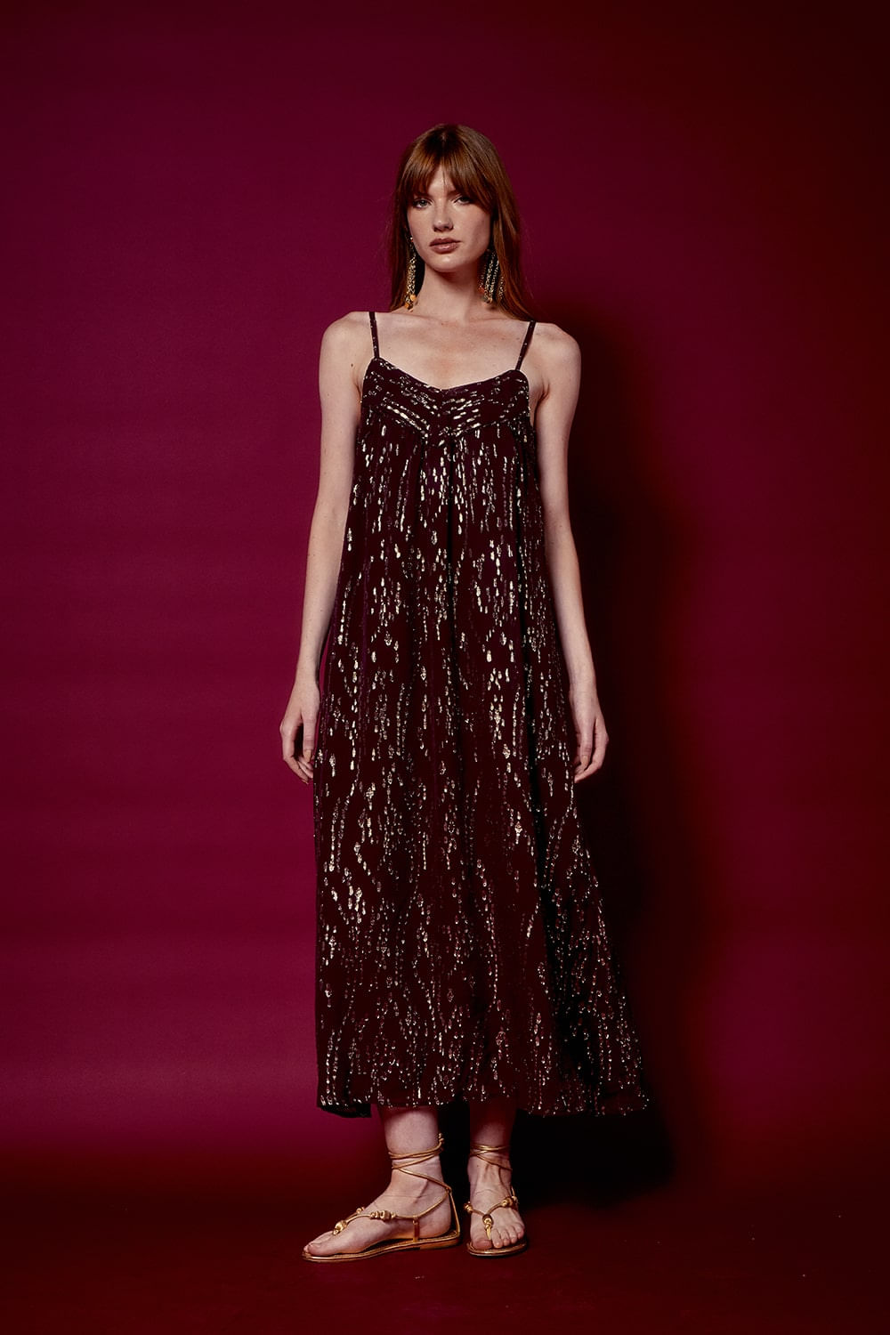 VESTIDO ALCINHA FISH LUREX