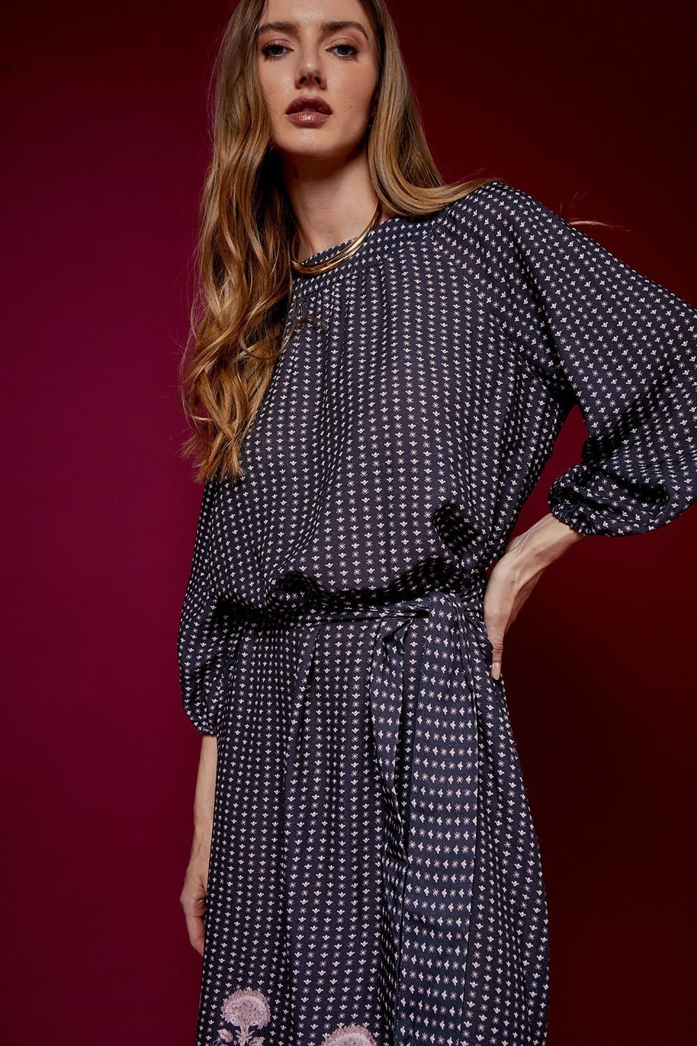 VESTIDO SANDINE COM FAIXA