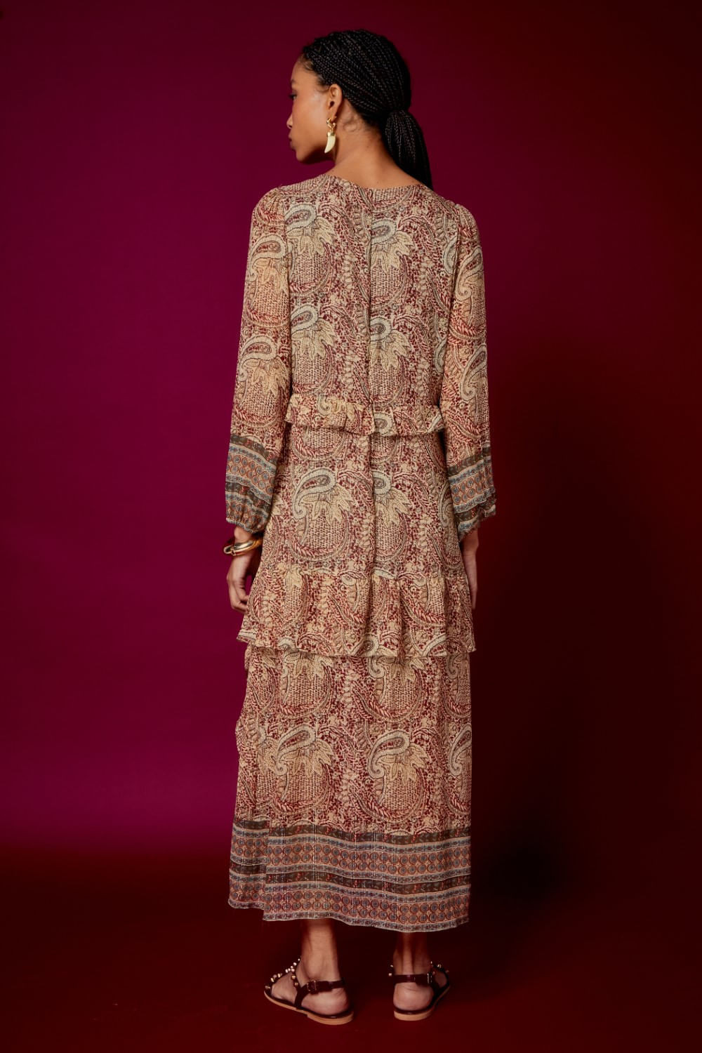 VESTIDO BABABOS ESTAMPA PIA LUREX