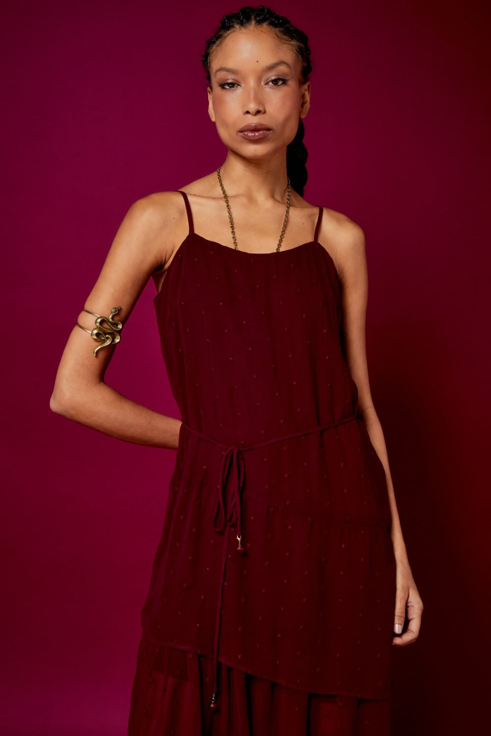 VESTIDO ALCINHA BORDADO DOTS