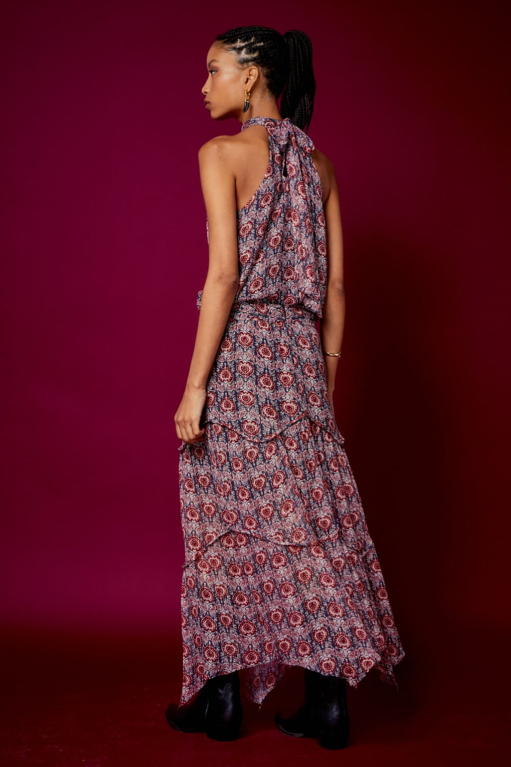 SAIA MIDI ESTAMPA MADA LUREX
