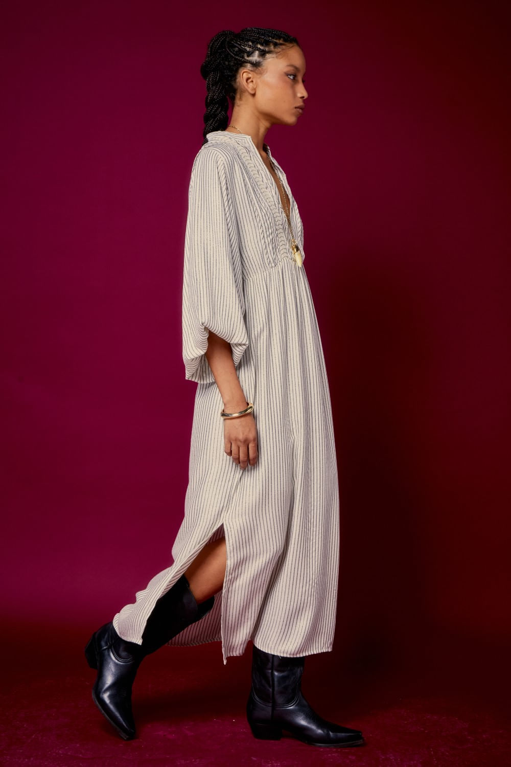 VESTIDO LISTRAS GOLD