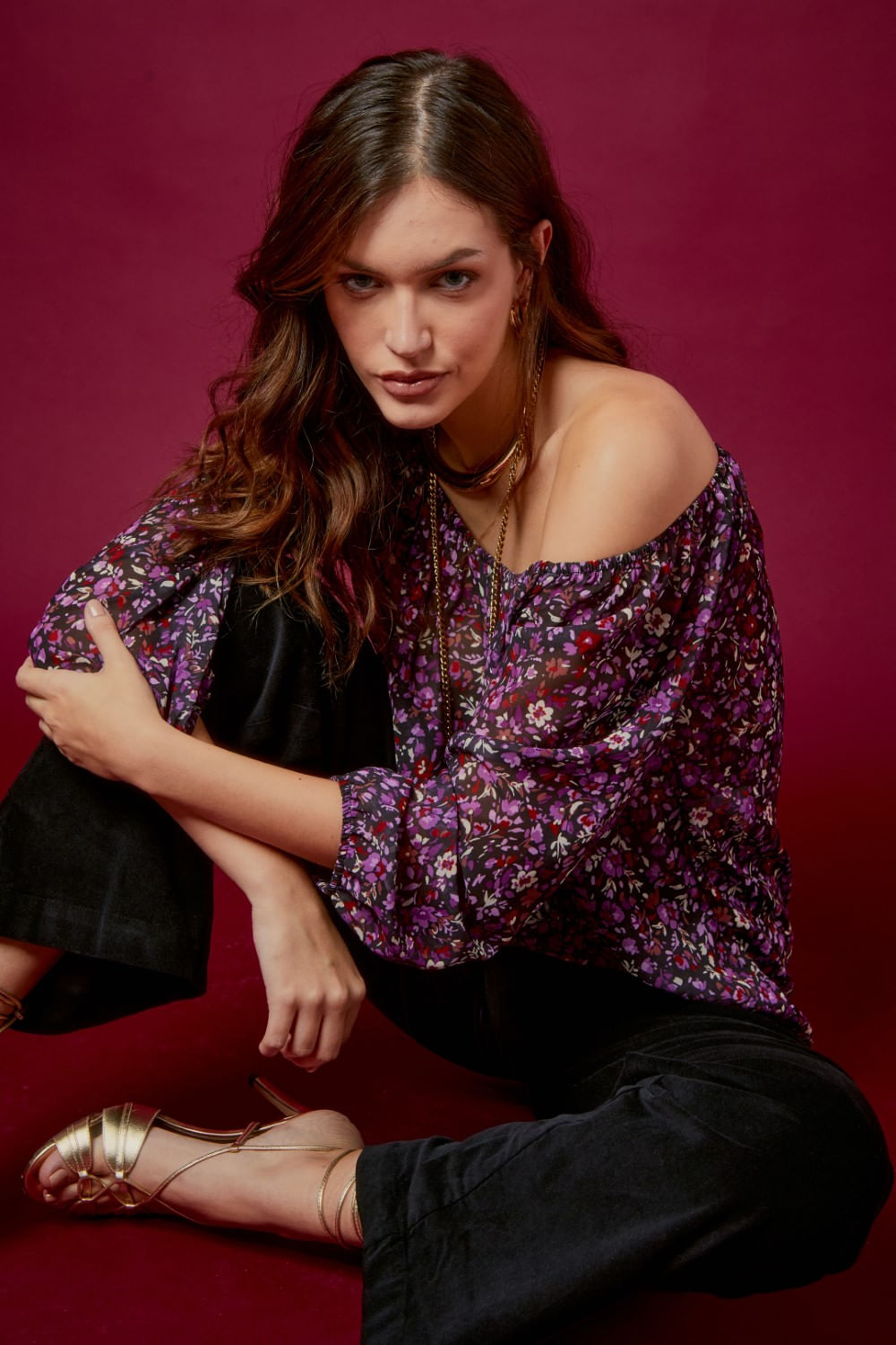 BLUSA CANOA ESTAMPA MIRKA