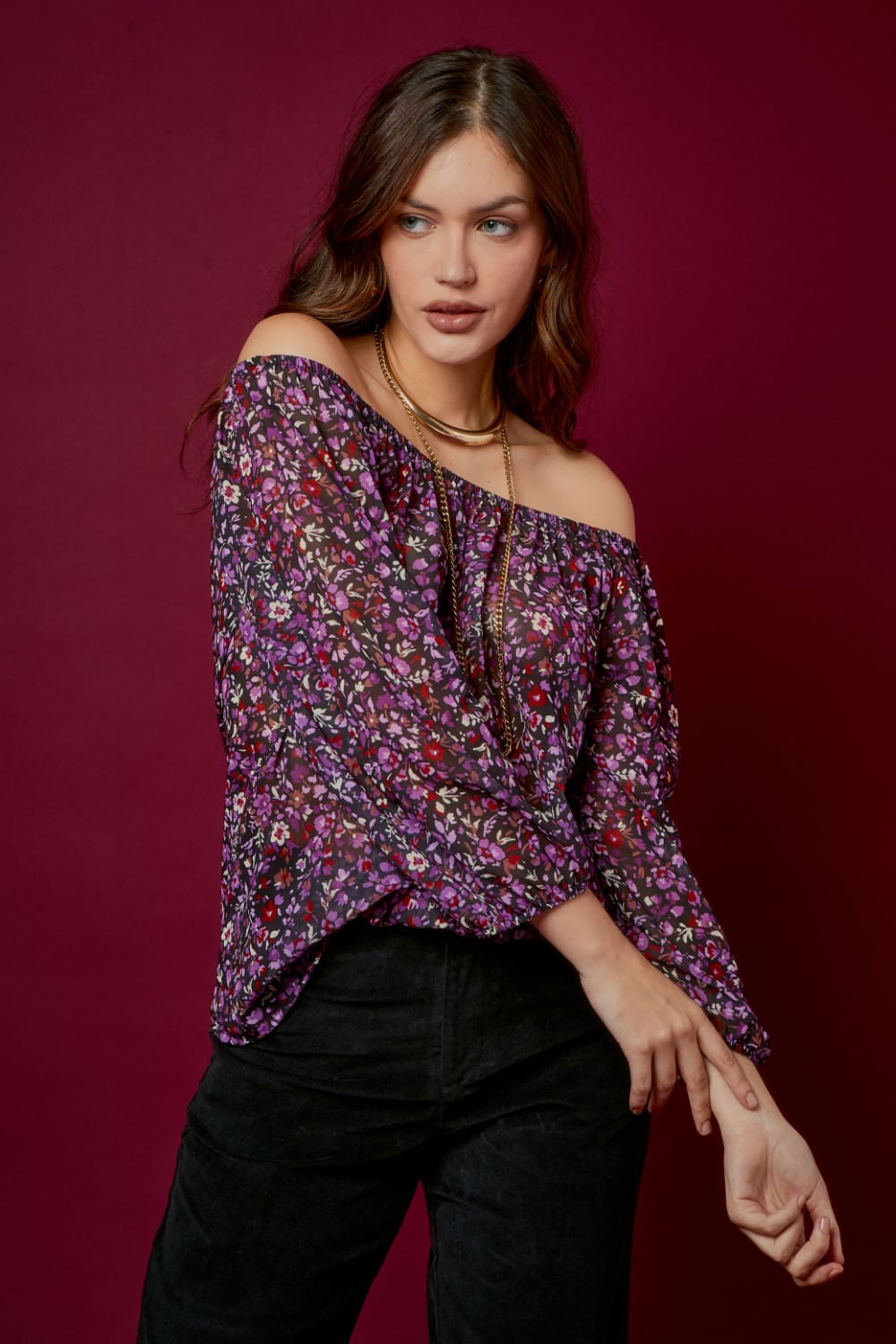 BLUSA CANOA ESTAMPA MIRKA