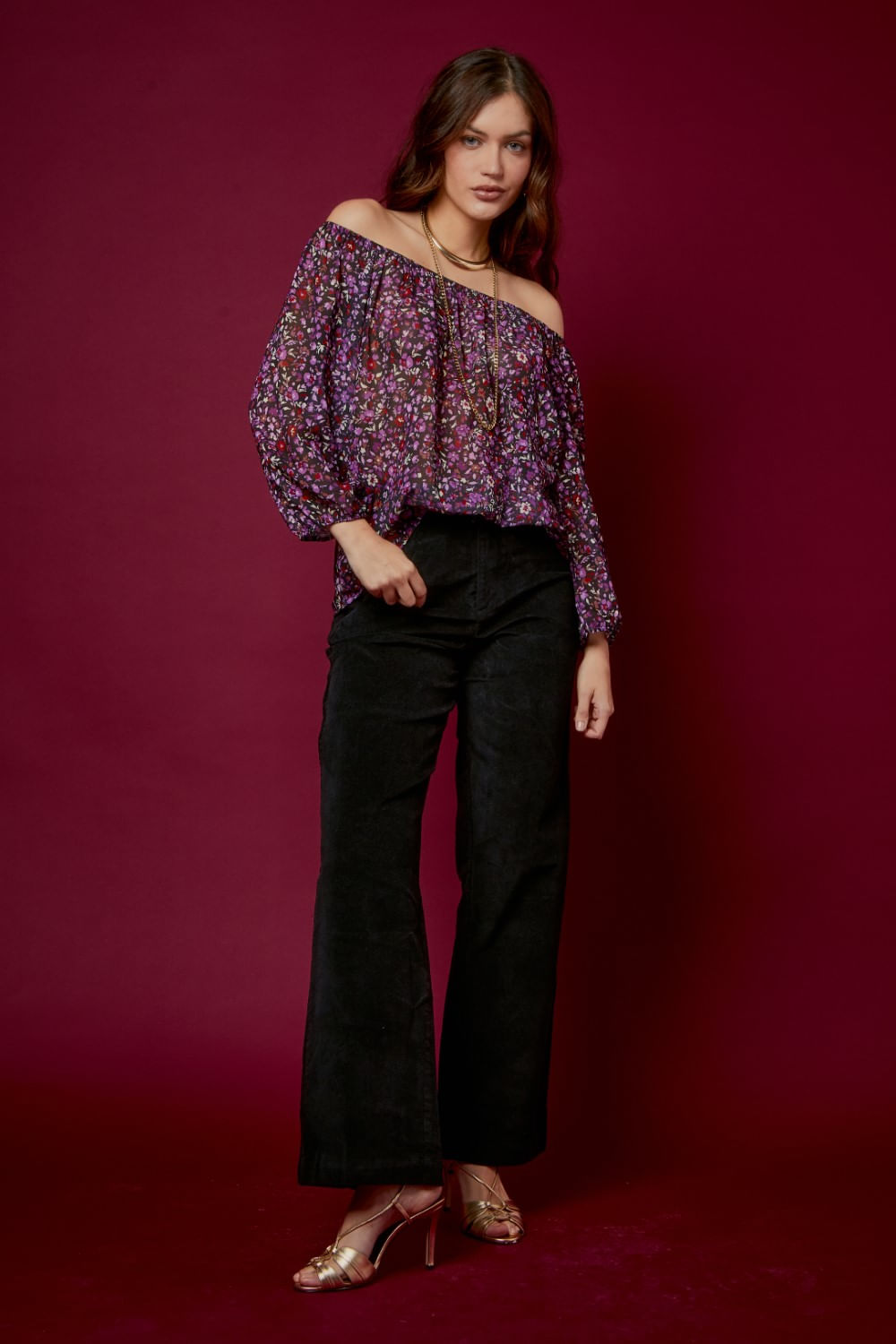 BLUSA CANOA ESTAMPA MIRKA