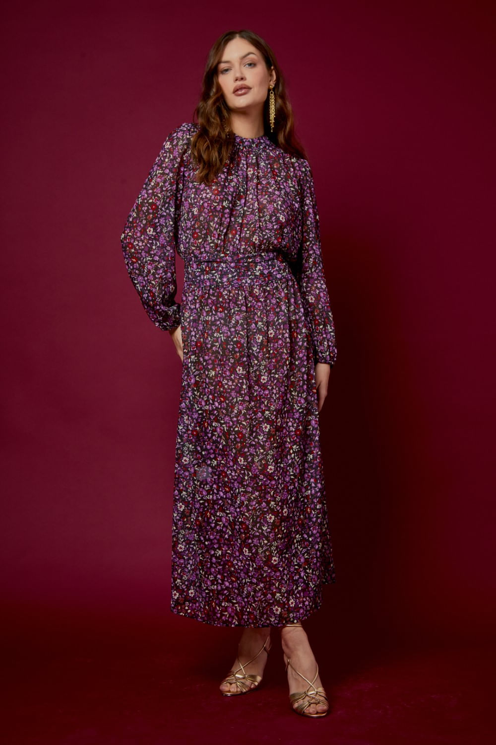 VESTIDO DRAP ESTAMPA MIRKA