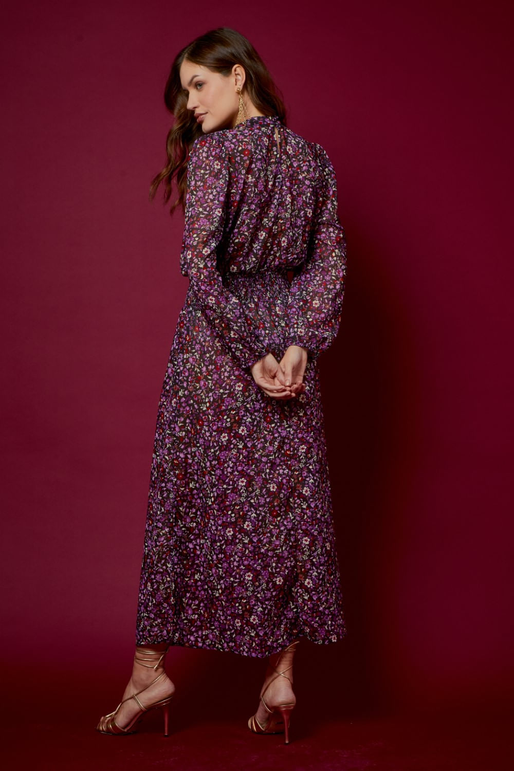 VESTIDO DRAP ESTAMPA MIRKA
