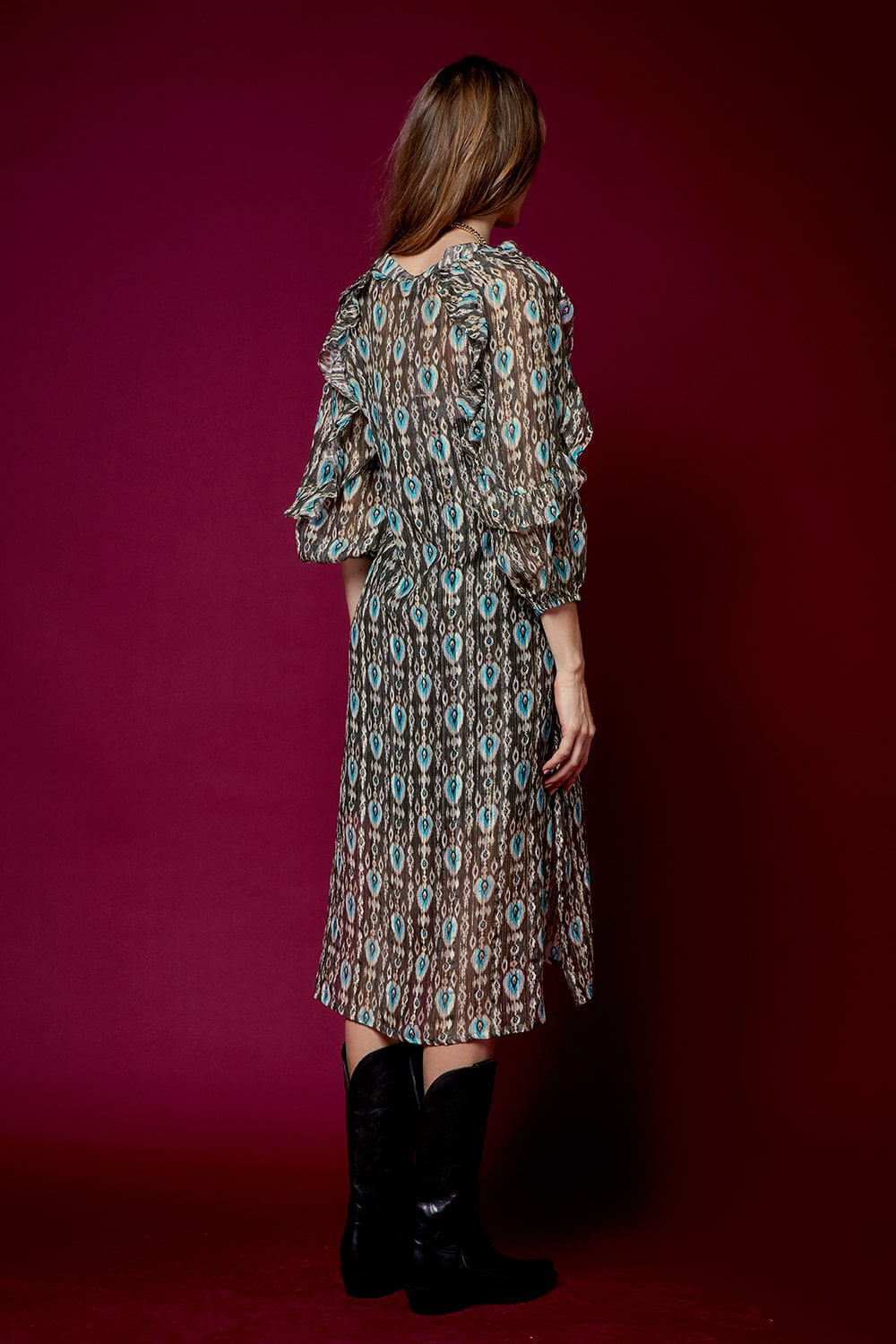 VESTIDO ESTAMPA BELIA LUREX