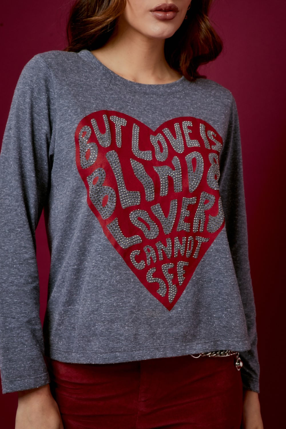 BLUSA SILK LOVE IS BLIND