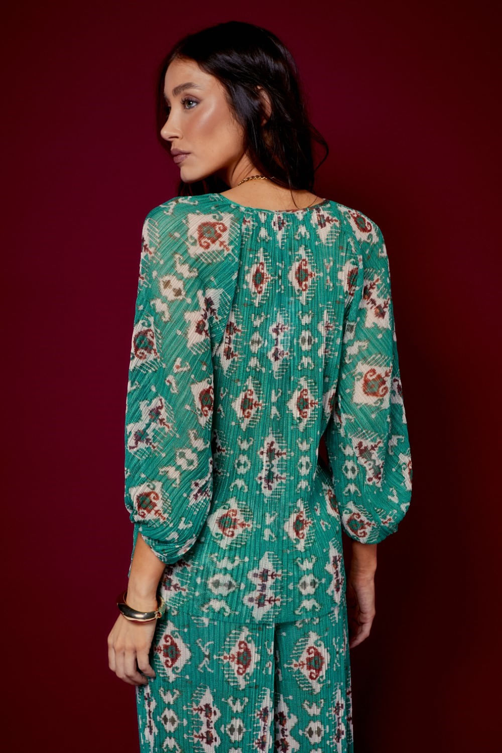 BLUSA PLISSE ESTAMPA AYRA