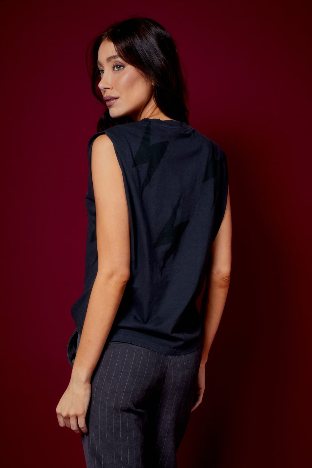BLUSA SILK RAIO BLACK