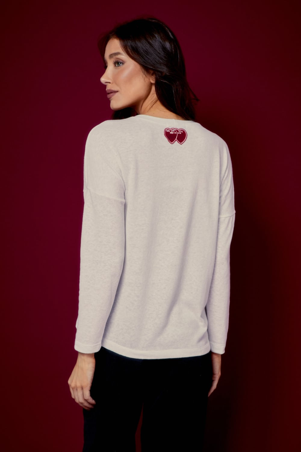 BLUSA PATCH CORACAO DUPLO