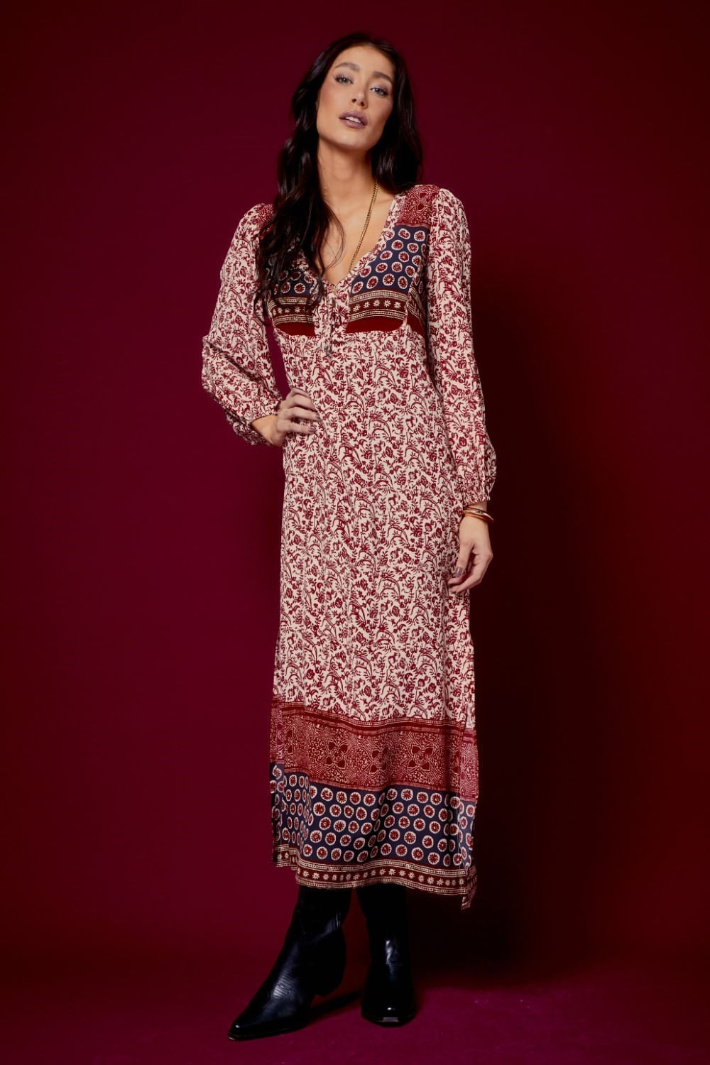 VESTIDO TRANÇADO ESTAMPA SIRLI