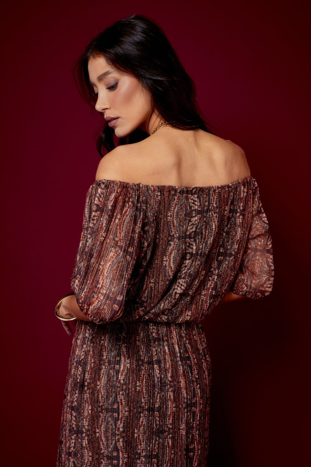 BLUSA PLISSE ESTAMPA ERDEN