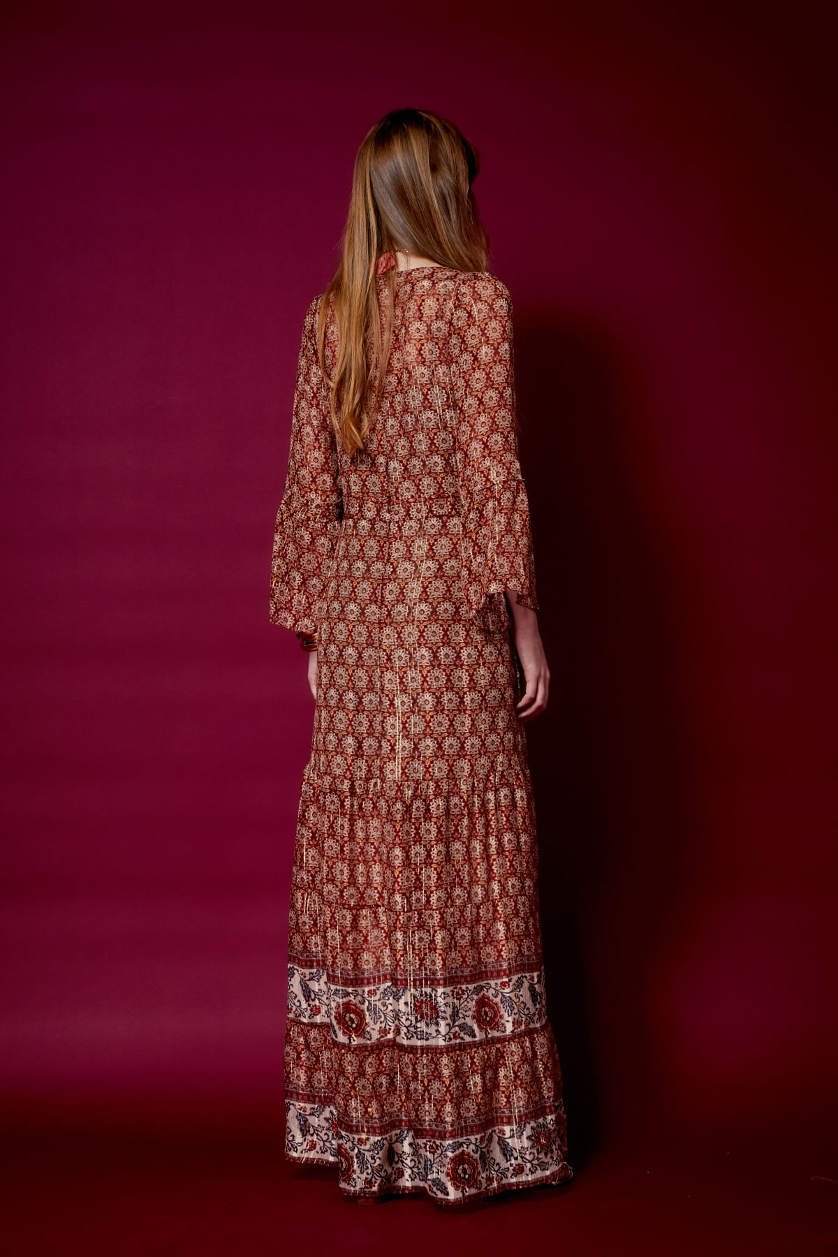 VESTIDO ESTAMPA MAJA LUREX