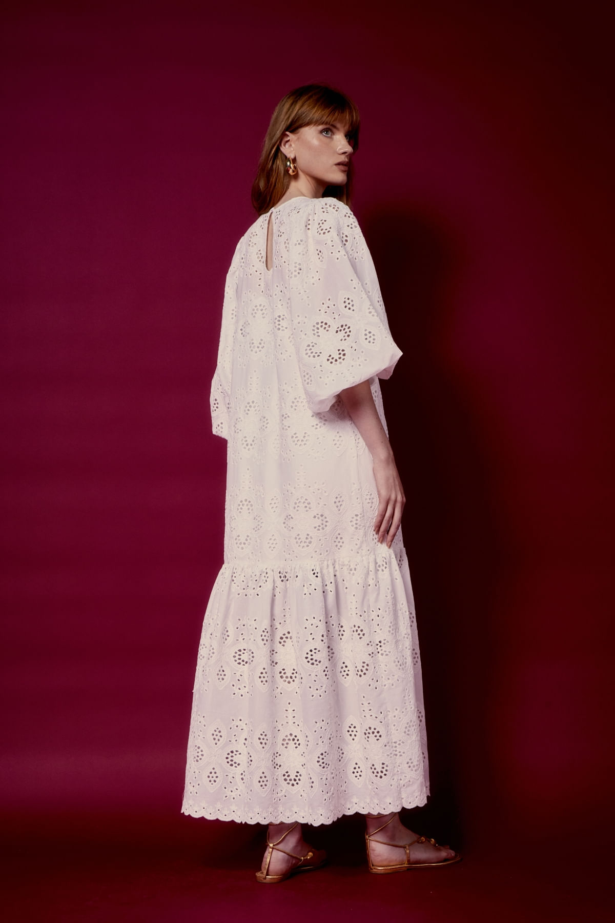 VESTIDO MANGA LAISE BORDADO