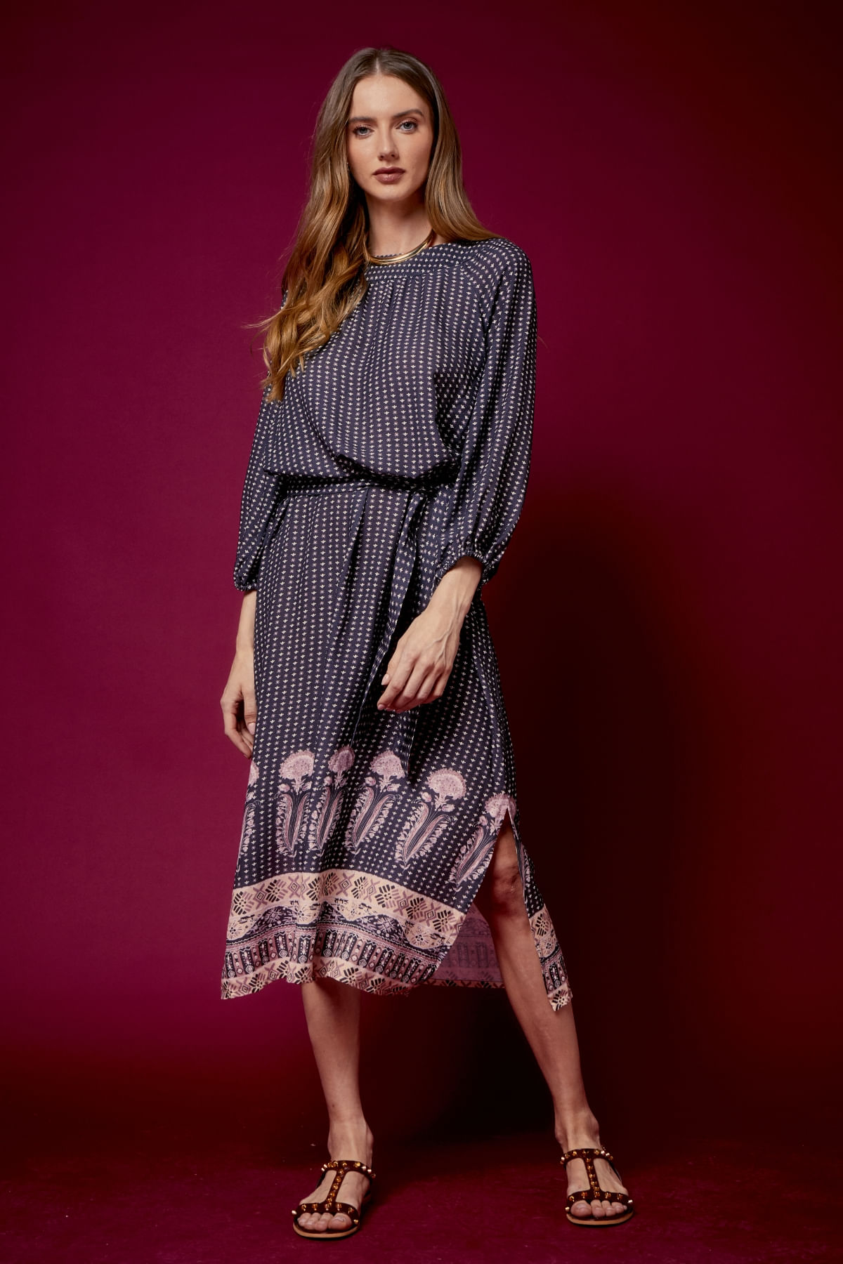 VESTIDO SANDINE COM FAIXA