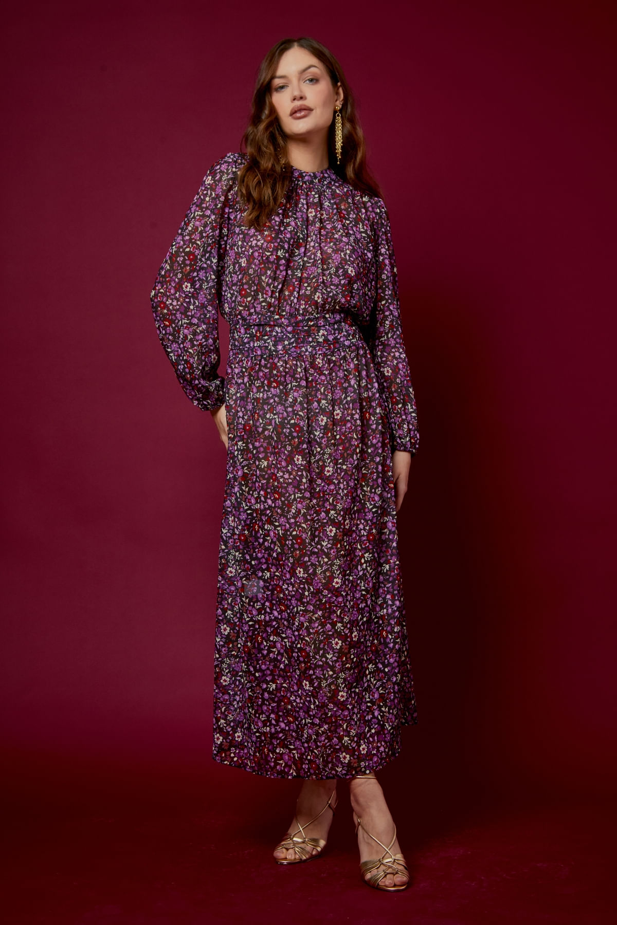 VESTIDO DRAP ESTAMPA MIRKA