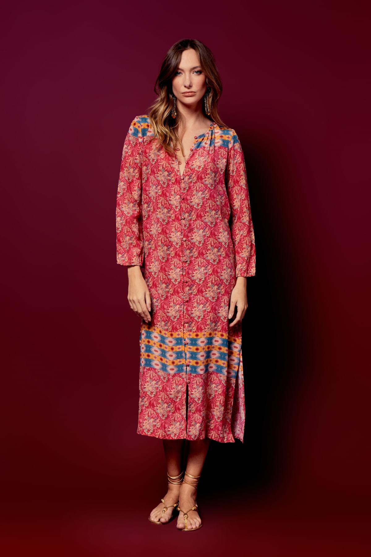 VESTIDO MIDI ESTAMPA ELLA