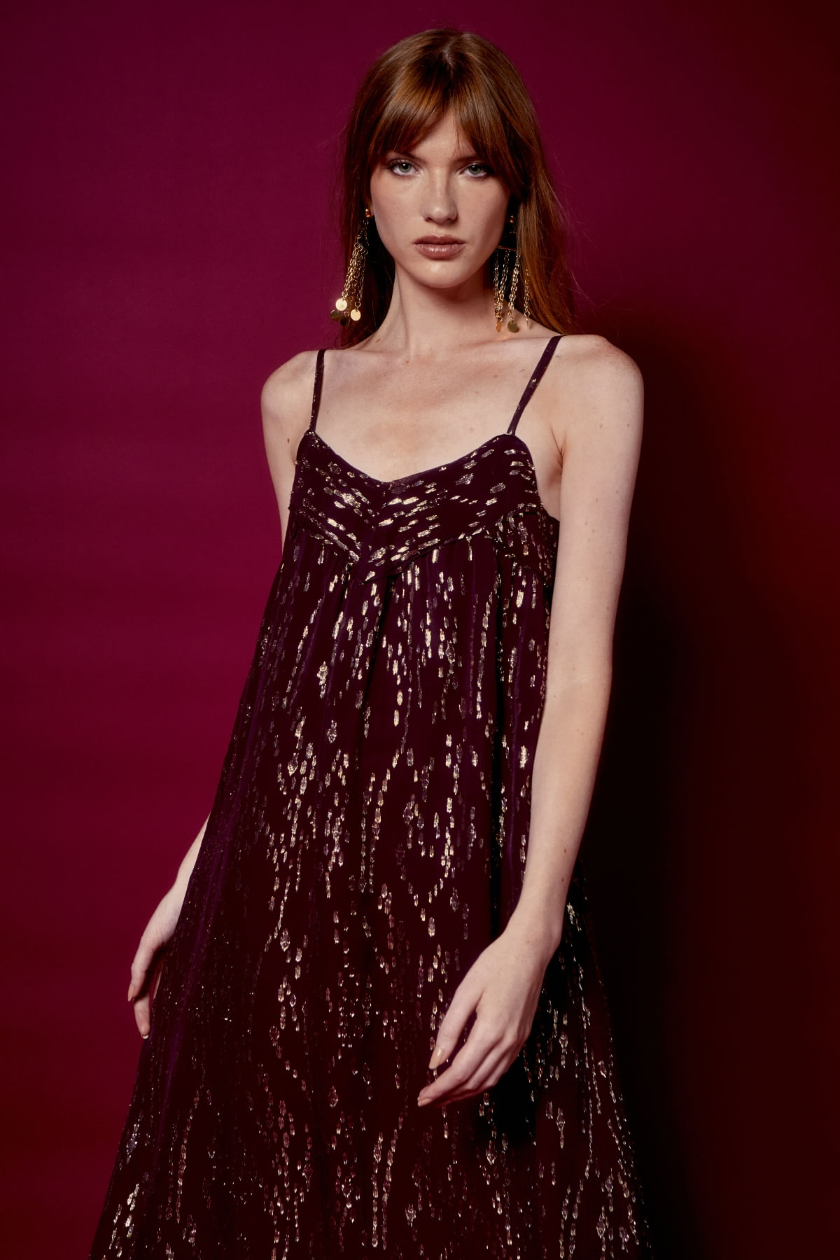 VESTIDO ALCINHA FISH LUREX