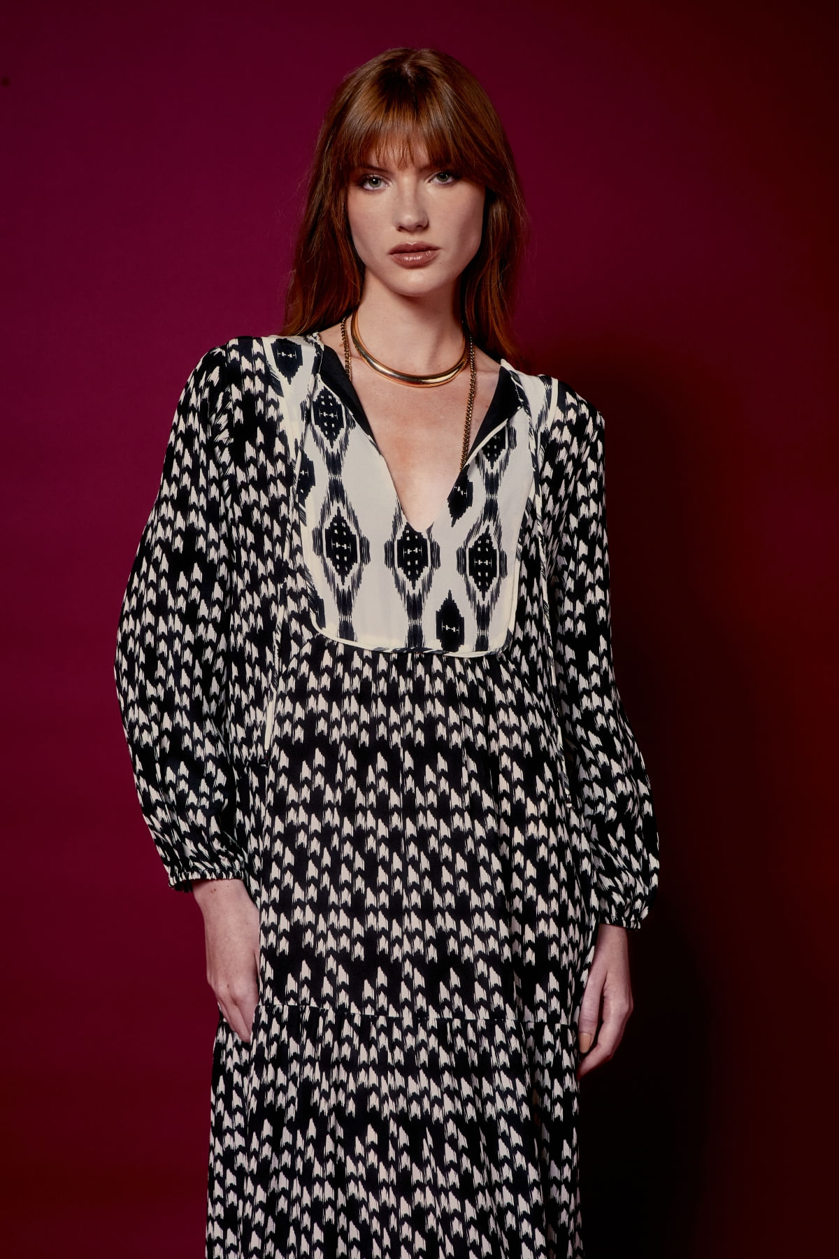 VESTIDO MIDI ESTAMPA KAJA