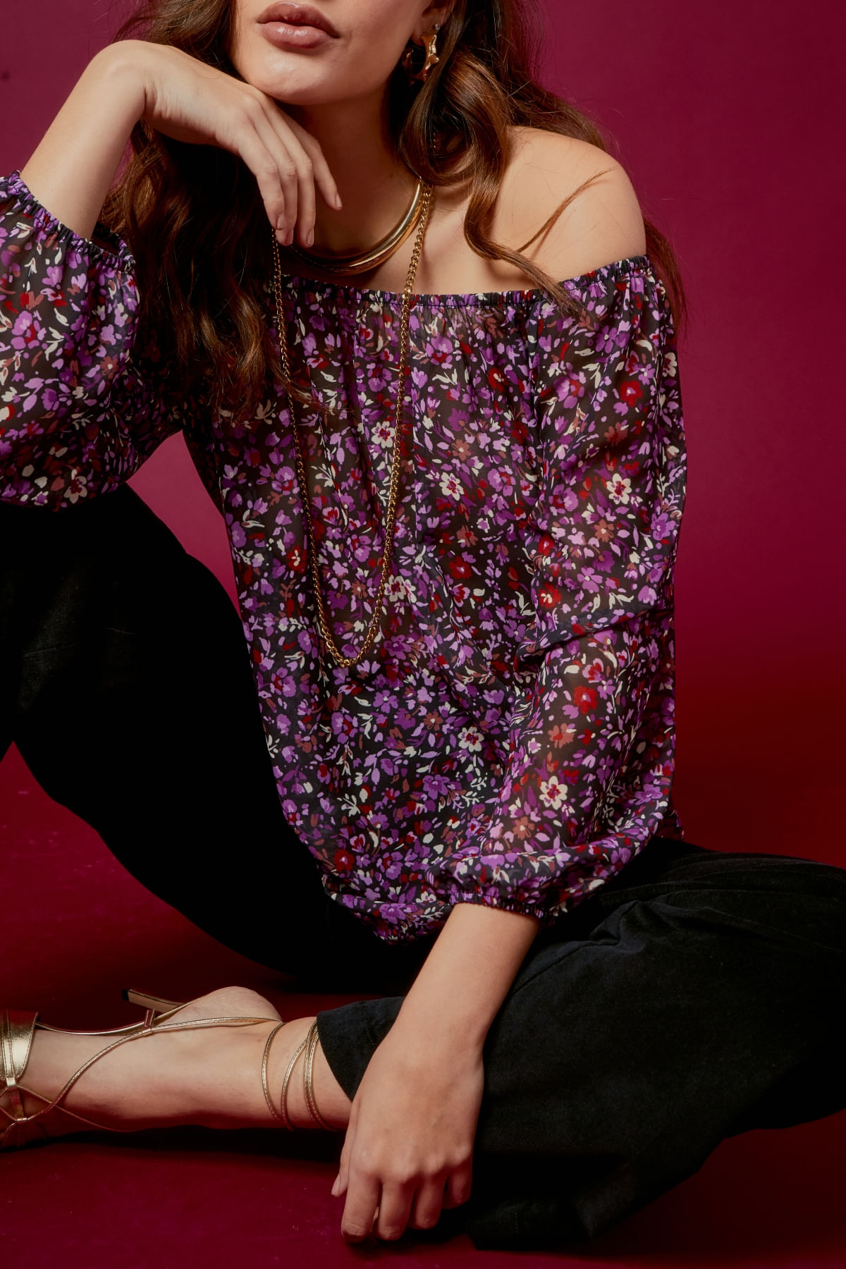 BLUSA CANOA ESTAMPA MIRKA
