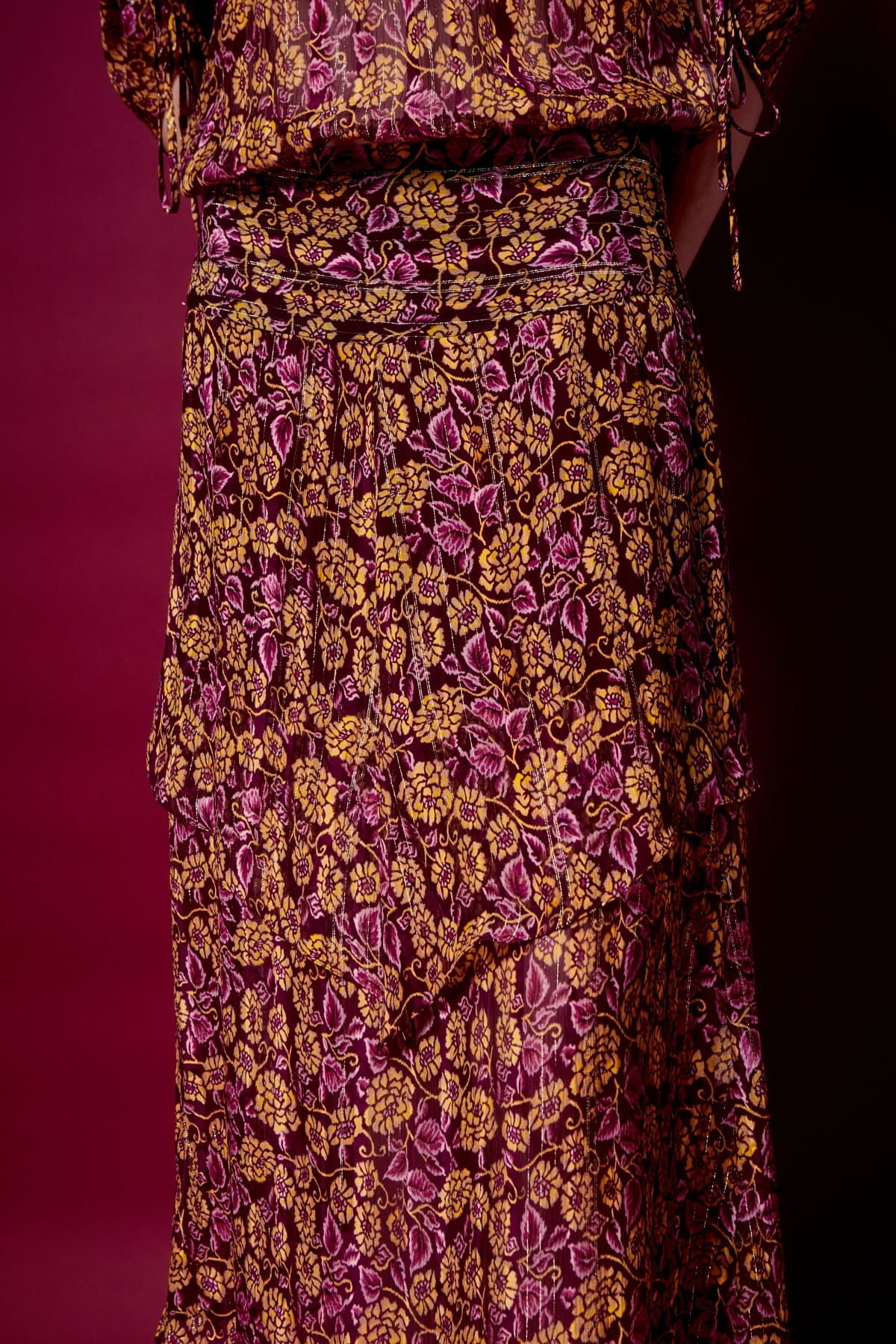 SAIA MIDI ESTAMPA EVA LUREX