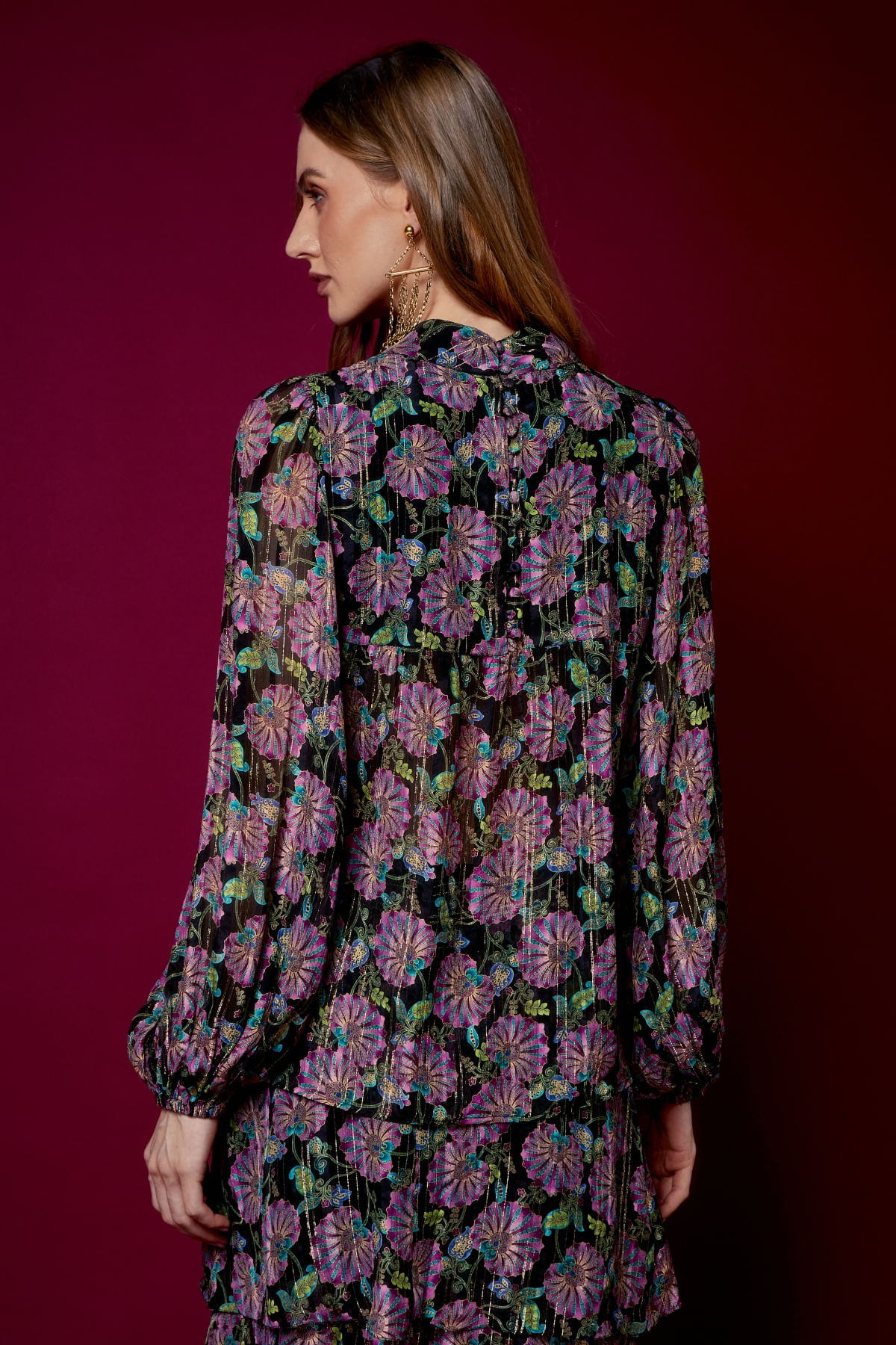 CONJUNTO NOITE ESTAMPA EDDA LUREX