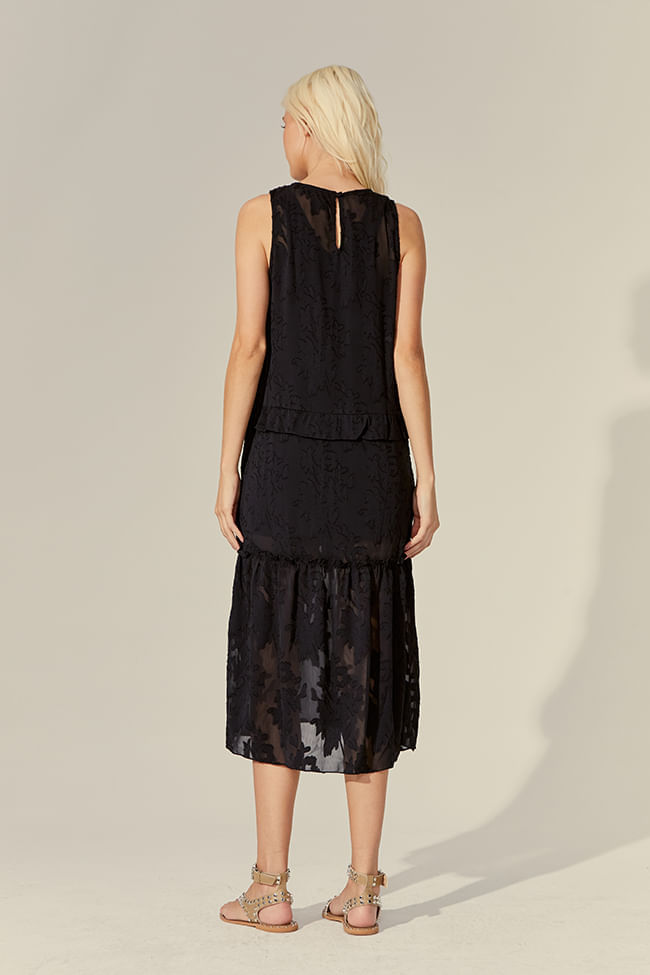 VESTIDO BABADOS JACQUARD BOTANIC